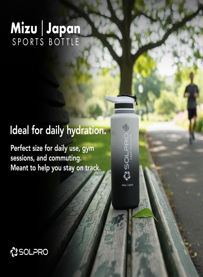 Solpro Mizu Japan Sipper Water Bottle 1500 ml, Leakproof BPA Free Sipper Water bottle, 1.5 litre sipper for men women adults, Water Bottle for Gym, Travel, Workout, School, College (White/Black) - Image 4